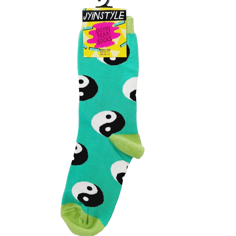 Women Boy Sock OOOH YEAH! Yin Yang yinyang yin-yang Chinese philosophy NWT NEW
